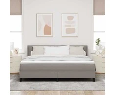 Kiemas lova su galvūgalio Taupe 200 x 180 cm audinys