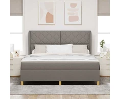Kiemas lova su galvūgalio Taupe 200 x 180 cm audinys