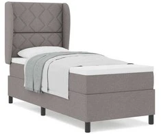 Kiemas lova su čiužiniu su galvūgalio Taupe 80 x 200 cm audinys