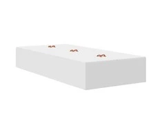 Lova su daiktų laikymo vieta Balta 90 cm Apdirbta mediena