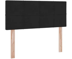 Lova su daiktų laikymo vieta ir LED Juoda 120 x 190 cm Aksomas