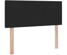 Lova su daiktų laikymo vieta ir LED Juoda 120 x 190 cm audinys
