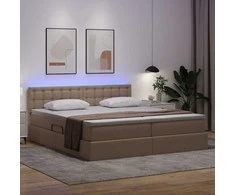 Lova su daiktų laikymo vieta ir LED Kapučino 180 x 200 cm