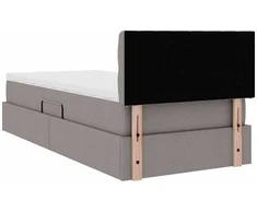 LED saugojimo lova su čiužiniu Taupe 100 x 200 cm Audinys