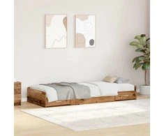 Lova Lovos rėmas Senovinis medis 90 x 190 cm Apdirbta mediena