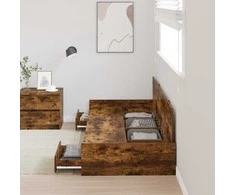 Lova Lovos rėmas Senovinis medis 75 x 190 cm Apdirbta mediena