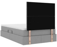 LED saugojimo lova su čiužiniu Šviesiai pilka 120 x 200 cm