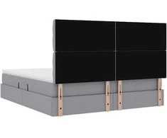 LED saugojimo lova su čiužiniu Šviesiai pilka 180 x 200 cm