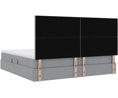 LED saugojimo lova su čiužiniu Šviesiai pilka 200 x 200 cm