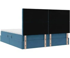 LED saugojimo lova su čiužiniu Tamsiai mėlyna 180 x 200 cm