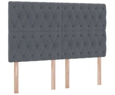 LED saugojimo lova su čiužiniu Tamsiai pilka 140 x 200 cm
