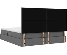 LED saugojimo lova su čiužiniu Tamsiai pilka 180 x 200 cm
