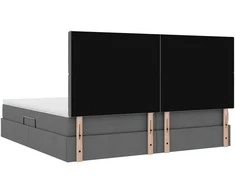 LED saugojimo lova su čiužiniu Tamsiai pilka 200 x 200 cm