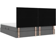 LED saugojimo lova su čiužiniu Tamsiai pilka 200 x 200 cm