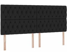 Lova su daiktų laikymo vieta ir LED su LED Juoda 200 x 200 cm