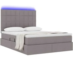Lova su daiktų laikymo vieta ir LED Tortora 140 x 200 cm
