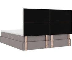 LED saugojimo lova su čiužiniu Taupe 160 x 200 cm Audinys