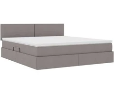 LED saugojimo lova su čiužiniu Taupe 160 x 200 cm Audinys
