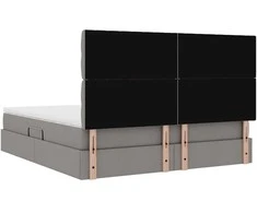 LED saugojimo lova su čiužiniu Taupe 160 x 200 cm Audinys