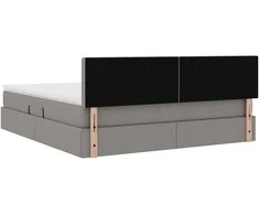 LED saugojimo lova su čiužiniu Taupe 180 x 200 cm Audinys