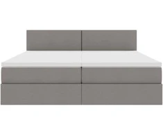 LED saugojimo lova su čiužiniu Taupe 180 x 200 cm Audinys