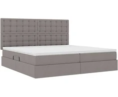 Lova su daiktų laikymo vieta ir LED su LED Taupe 200 x 200 cm