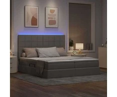 Lova su LED juostelėmis Tortora 200 x 200 cm audinys