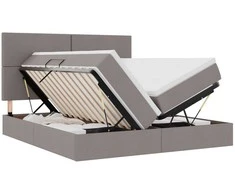 Lova su LED juostelėmis Tortora 200 x 200 cm audinys