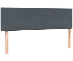Lova su spyruoklėmis ir čiužiniu, pilka, 160x210 cm, aksomas