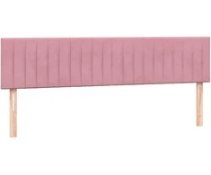 Lova su spyruokliniu/čiužiniu/LED, rožinė, 180x210 cm, aksomas