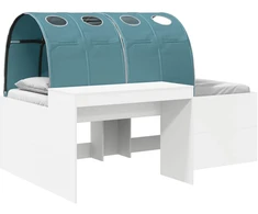 Lovą su tuneliu 4 pcs Artisian ąžuolas ir šviesiai mėlyna