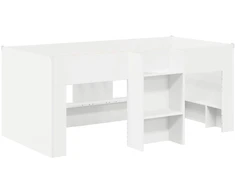 Lova su Tuneliu 4 pcs Balta Apdirbta mediena