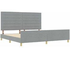 Lovos rėmas su galvūgalio Šviesiai pilka 200 x 200 cm audinys