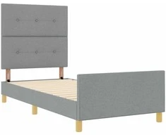 Lova Lovos rėmas su galvūgalio Šviesiai pilka 80 x 200 cm audinys