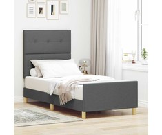 Lova Lovos rėmas su galvūgalio Tamsiai pilka 90 x 200 cm audinys