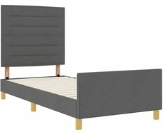 Lova Lovos rėmas su galvūgalio Tamsiai pilka 90 x 200 cm audinys