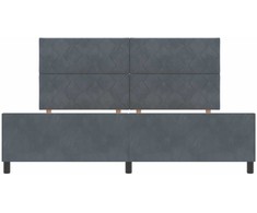 Kiemas lova su galvūgalio Tamsiai pilka 200 x 200 cm Aksomas