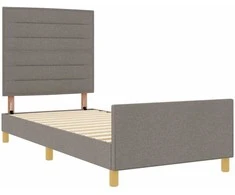 Lova Lovos rėmas su galvūgalio Taupe 90 x 200 cm audinys