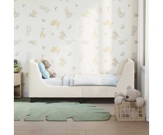 Lova Vaikiška Lovo Rėmas su Galvūgaliu Kreminė 70 x 140 cm Bouclé