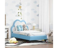 Lova Vaikiška Lovo Rėmas su Galvūgaliu Mėlyna 70 x 140 cm PU