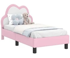 Lova Vaikiška Lovo Rėmas su Galvūgaliu Rožinė 70 x 140 cm PU