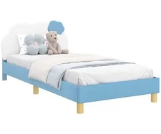 Lova Vaikiška lovos konstrukcija su galvūgaliu Mėlyna 90 x 200 cm PU