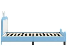 Lova Vaikiška lovos konstrukcija su galvūgaliu Mėlyna 90 x 200 cm PU