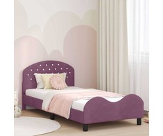Lova Vaikiška lovos konstrukcija su galvūgaliu Violetinė 90 x 200 cm