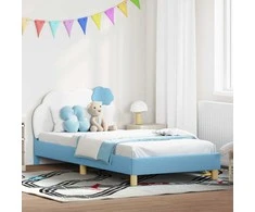 Lova Vaikiška lovos konstrukcija su galvūgaliu Mėlyna 90 x 200 cm PU