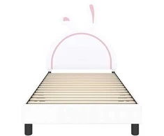 Lova Vaikiška lovos konstrukcija su galvūgaliu Balta 80 x 200 cm PU