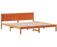 Lova Lovos rėmas Ruda 200 x 200 cm Pušies medienos masyvas