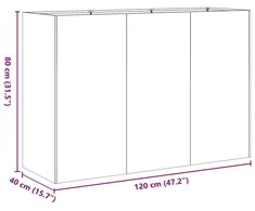 Lovelis, 120x40x80cm, galvanizuotas plienas