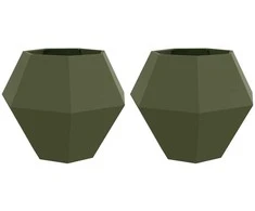 Lovelis 2 pcs Alyvuogių žalia 100 x 100 x 80 cm Plienas