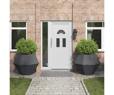 Lovelis 2 pcs Antracitas 100 x 100 x 80 cm Plienas